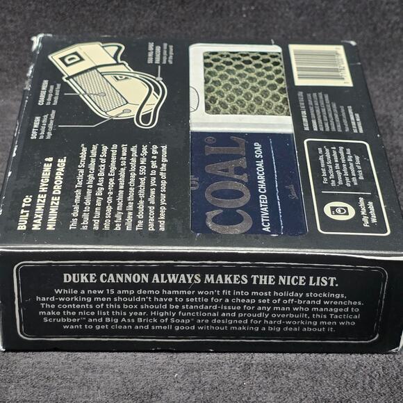 Duke Cannon Supply Big A$S Lump of Coal Tactical Scrubber Soap On A Rope Bundle - Picture 6 of 7